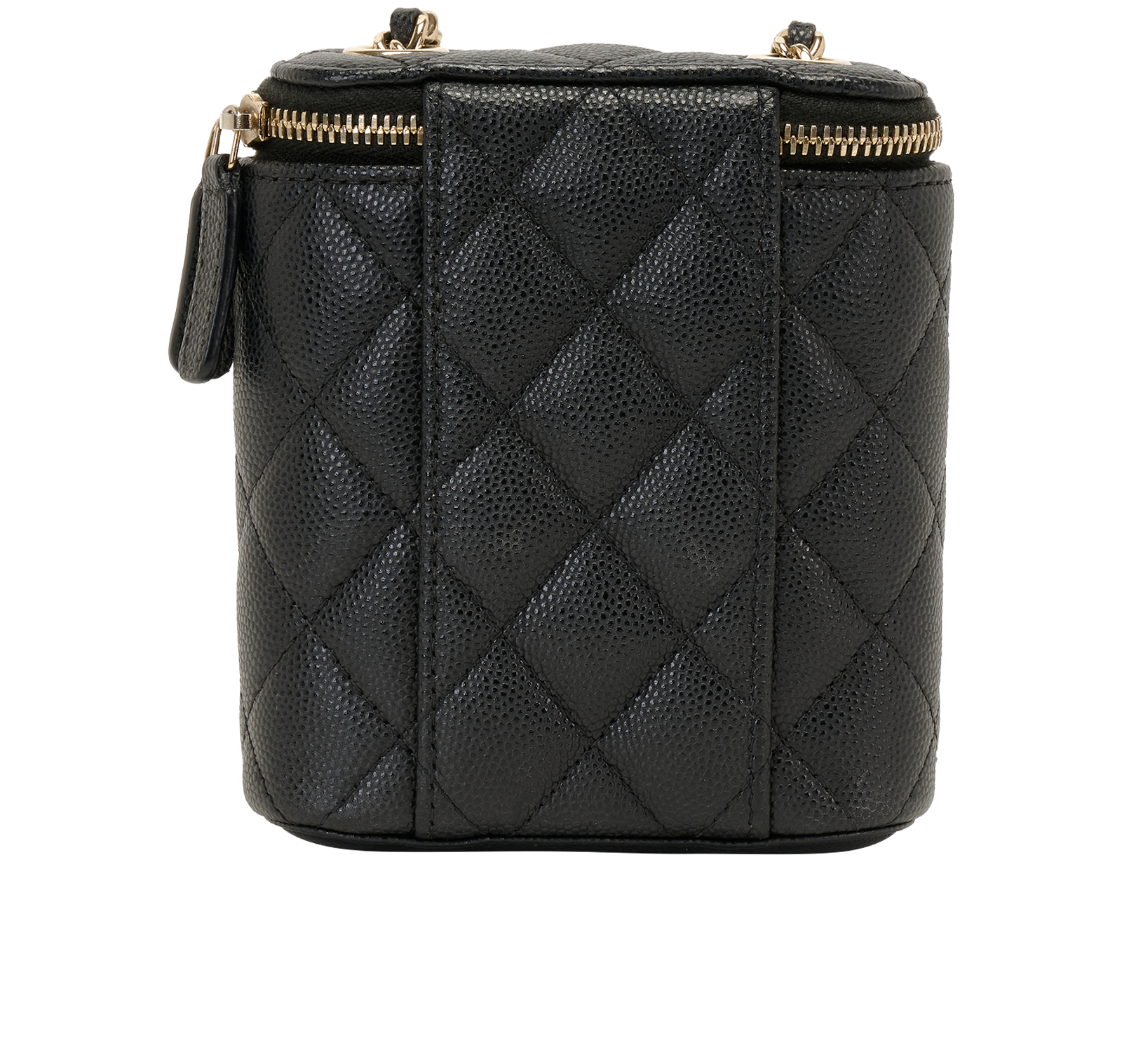 Chanel Vertical Mini Vanity, &pound;2,300, Handbags, Black, Caviar Leather, Back view